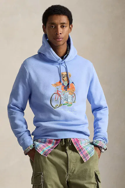 Худи принт Polo Ralph Lauren, синий