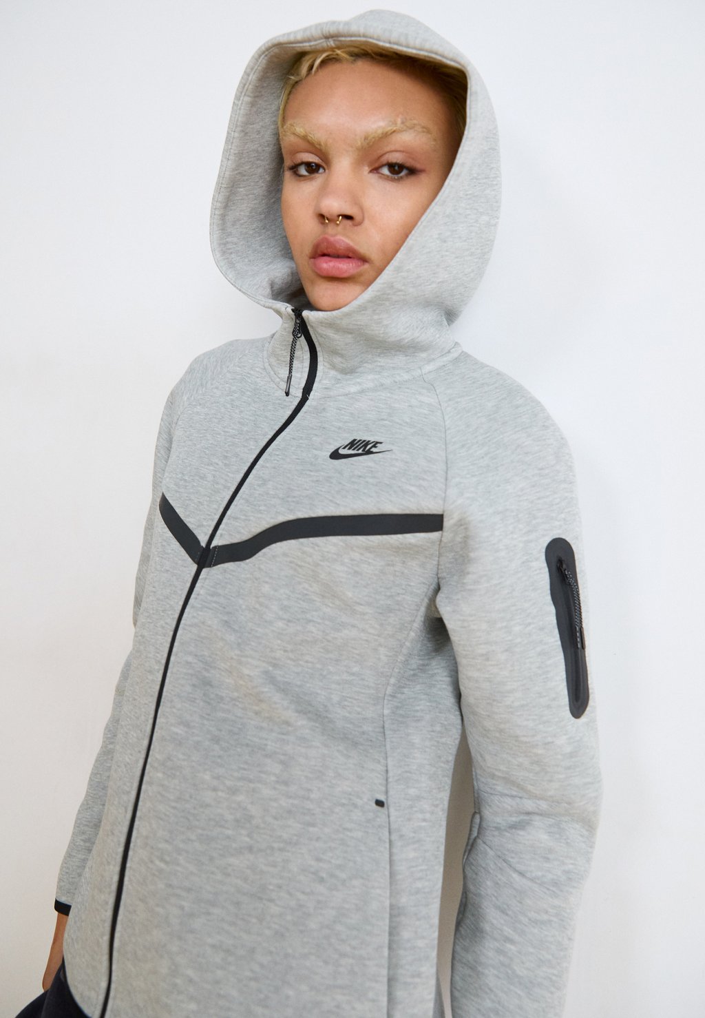 Толстовка на молнии Nike Sportswear, темно-серый — фото 4