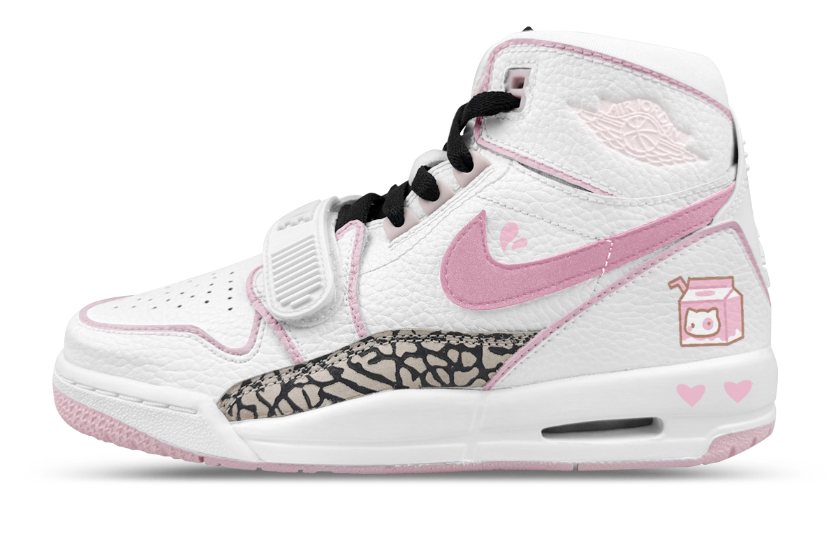 

Легаси 312 детские баскетбольные кроссовки Grade School Jordan, Strawberry Milk