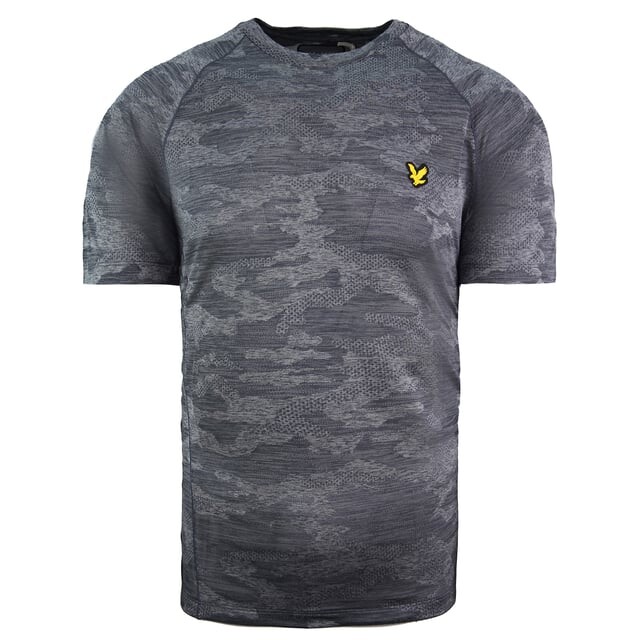 

Футболка спортивная мужская камуфляжная серая Lyle & Scott, серый