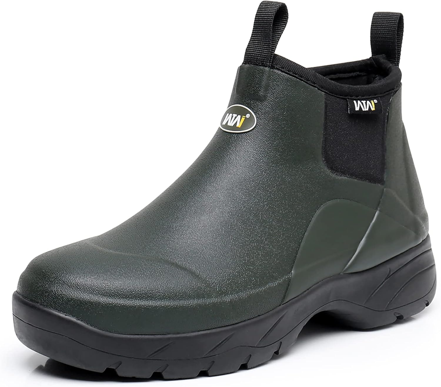 

Унисекс водонепроницаемые утепленные резиновые ботинки WTW - высокие резиновые ботинки до щиколотки для дождя, садовые ботинки для мужчин и женщин для работы на улице, темно-зеленый