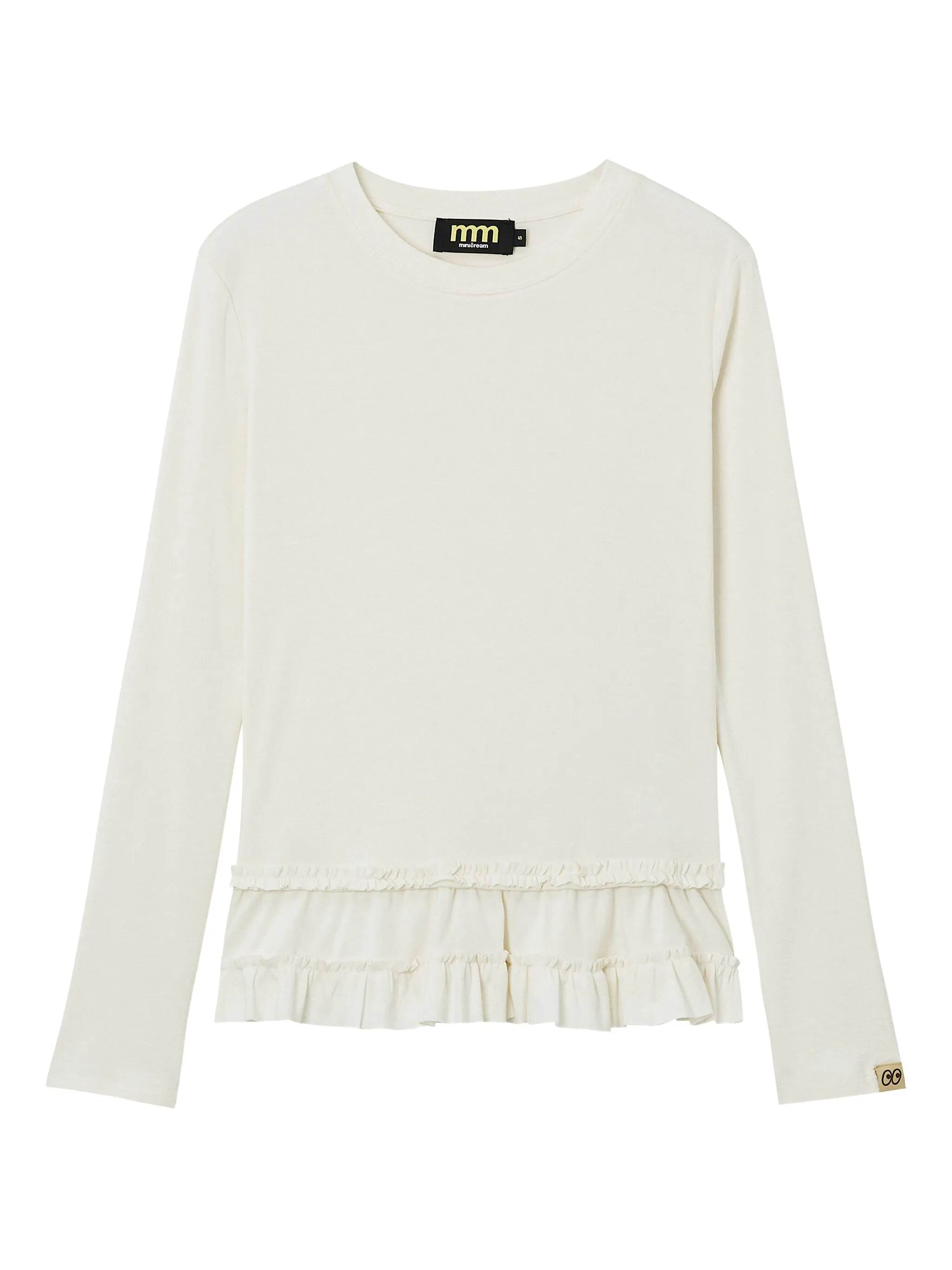 

Футболка с оборками Mini Cream, нейтральный