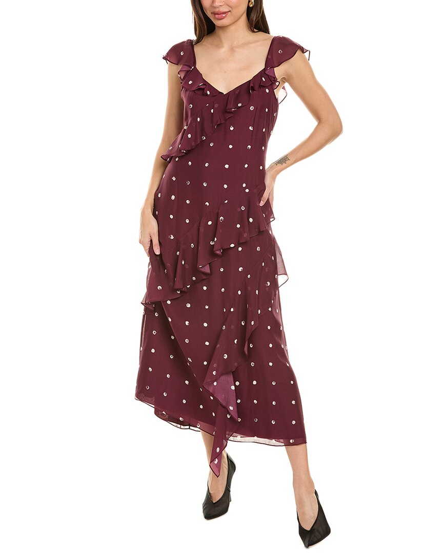 

Платье макси из шелка Jason Wu Paint Dot, красный