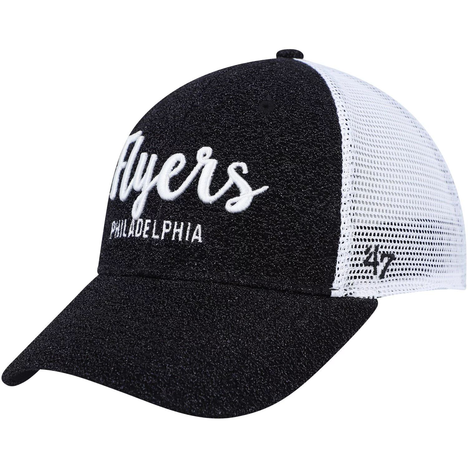 

Женская черно-белая кепка '47 Philadelphia Flyers Encore MVP Trucker Snapback