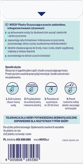 Патчи под глаза Nivea — Очищающие против черных точек . , Skin Refining Clear-Up Strips — фото 2