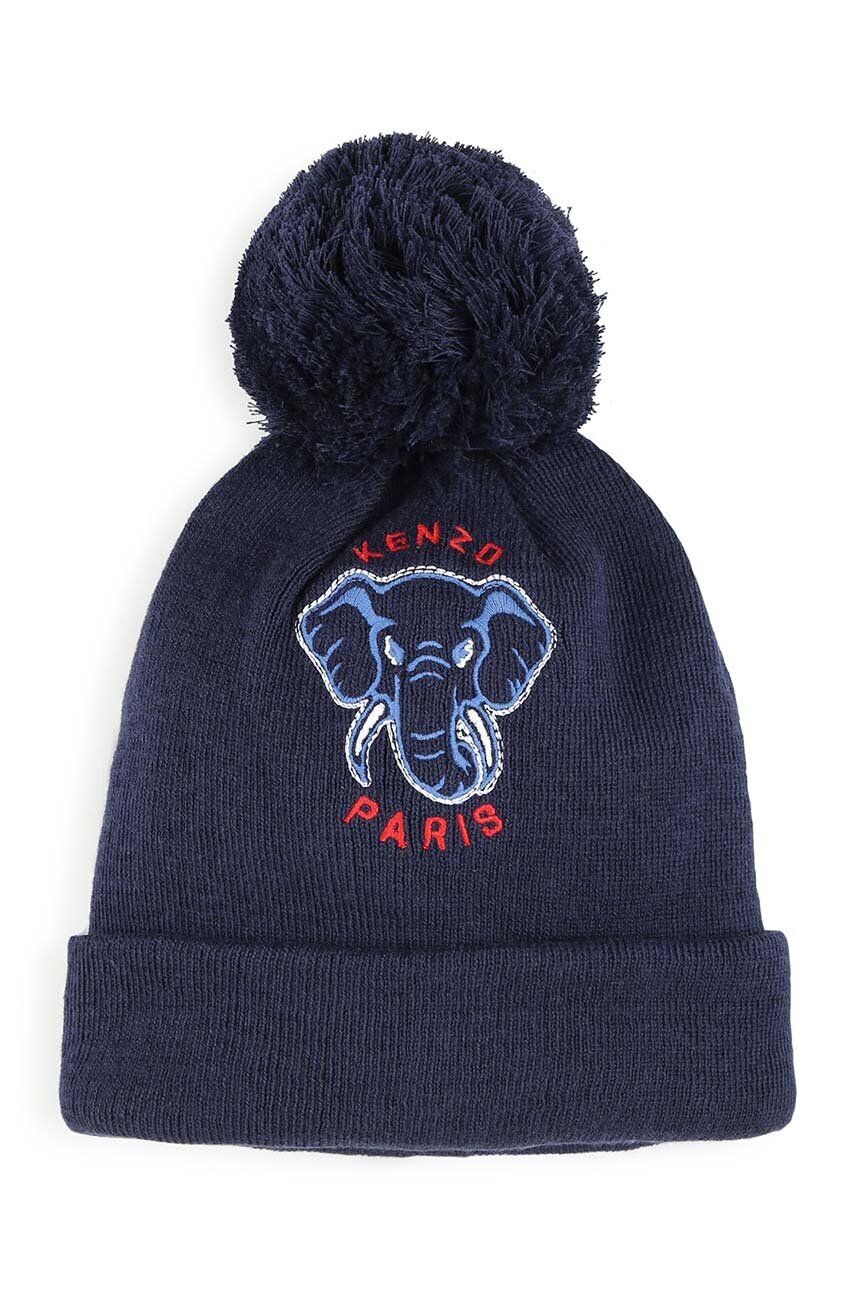

Шапка Kenzo Kids с добавлением кашемира для мальчиков, темно-синий