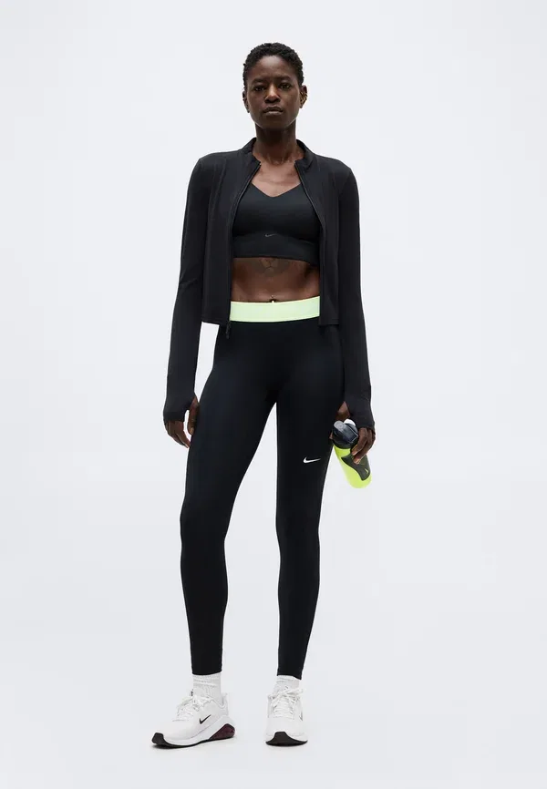Лосины Nike Performance 365 Tight, черный/бледно-зеленый/белый — фото 2