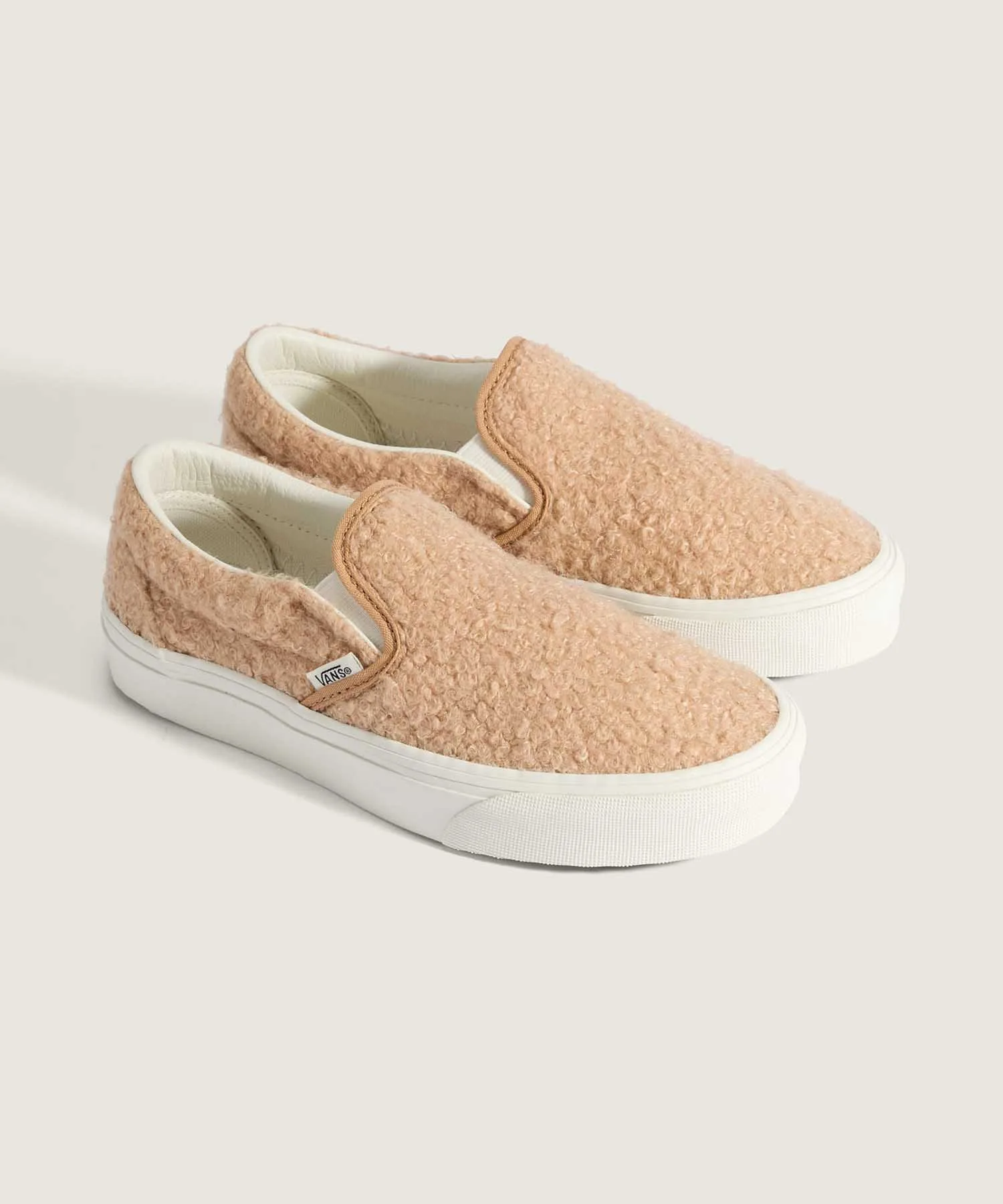 Классические слипоны из флиса VANS Classic Slip-On TAN бежевые — фото 2
