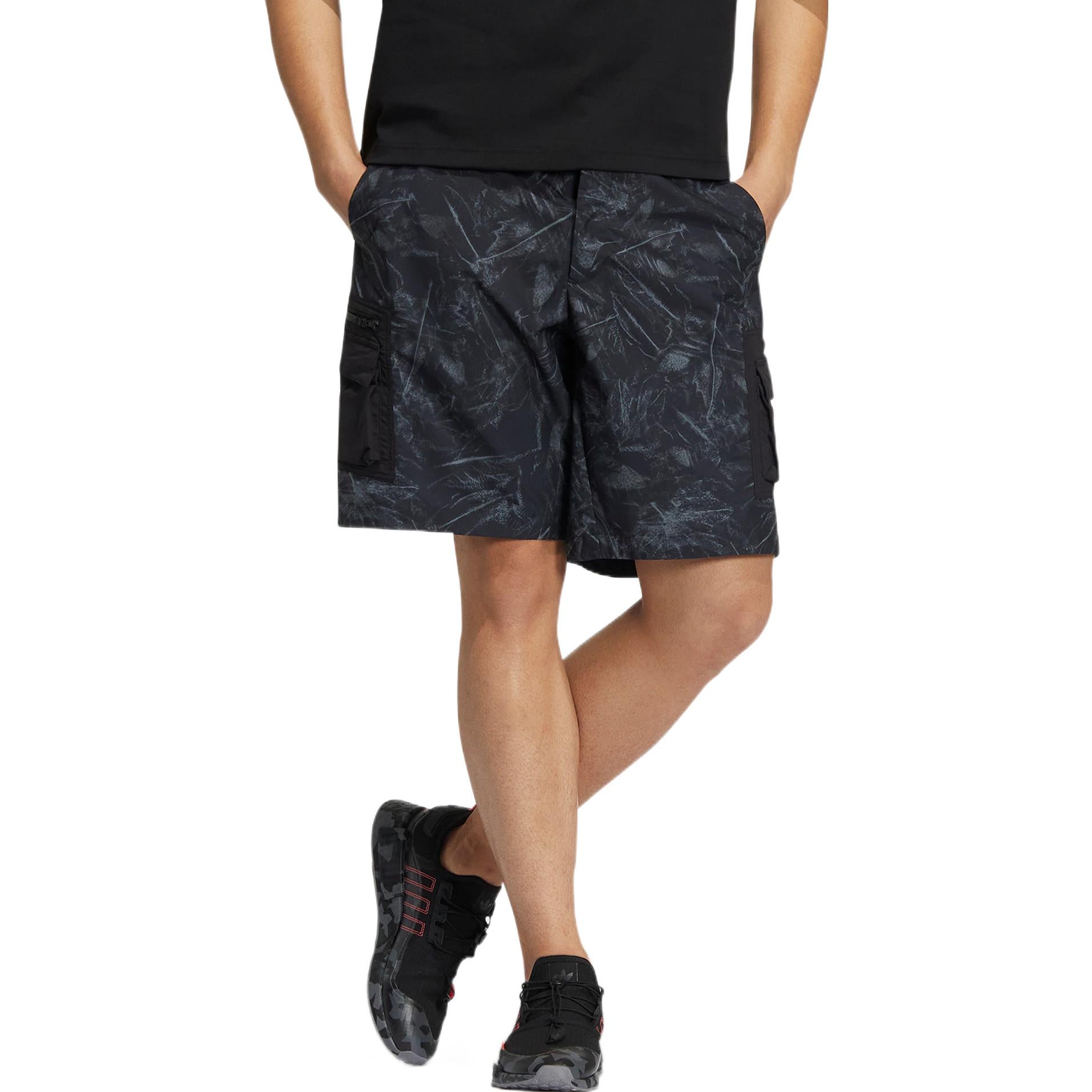 Шорты adidas originals Full Print Button Printing Straight Shorts Black HS7288 — фото 2