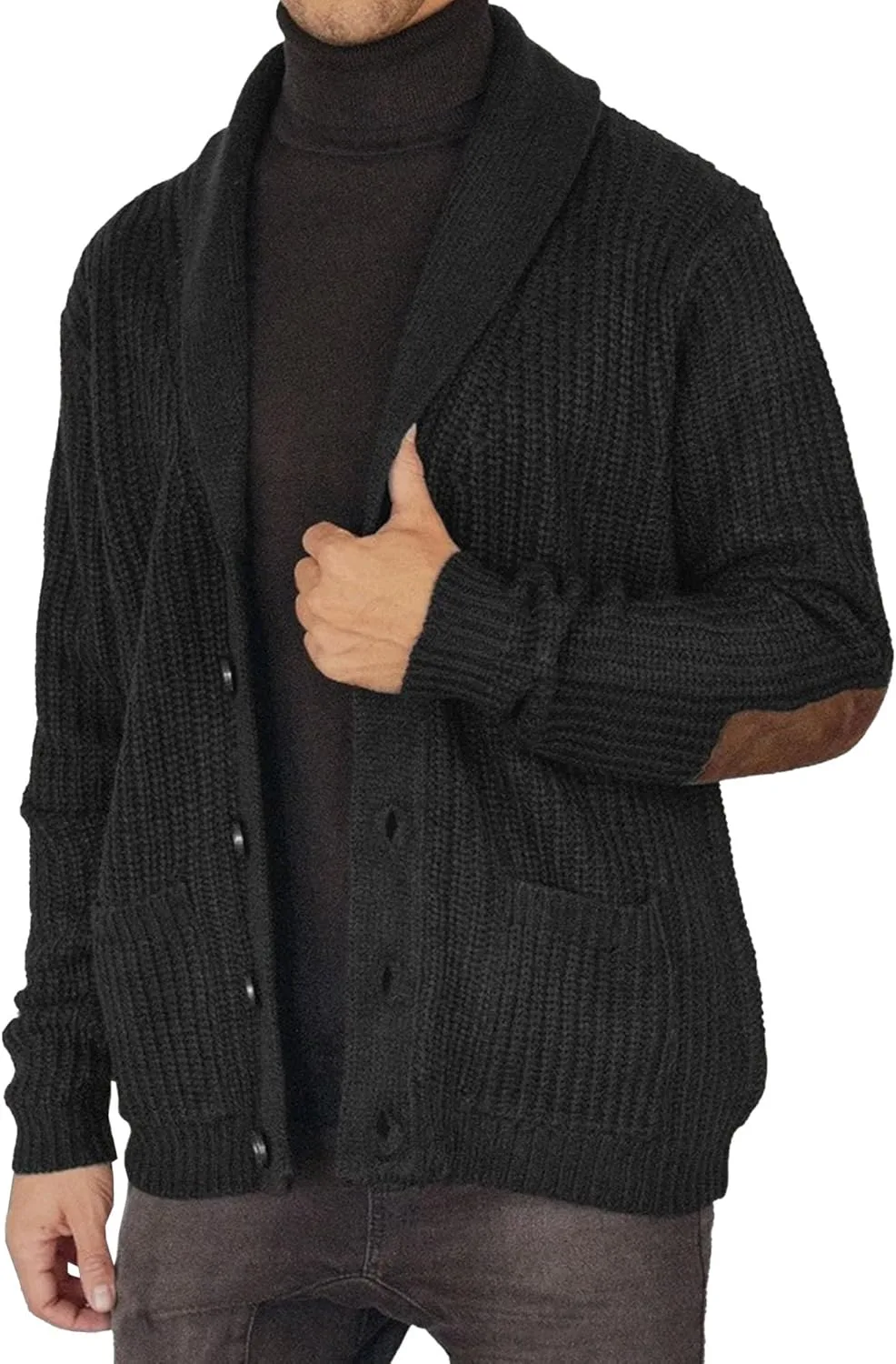 

Мужской кардиган Maiyifu-GJ Slim Fit с воротником-шалью