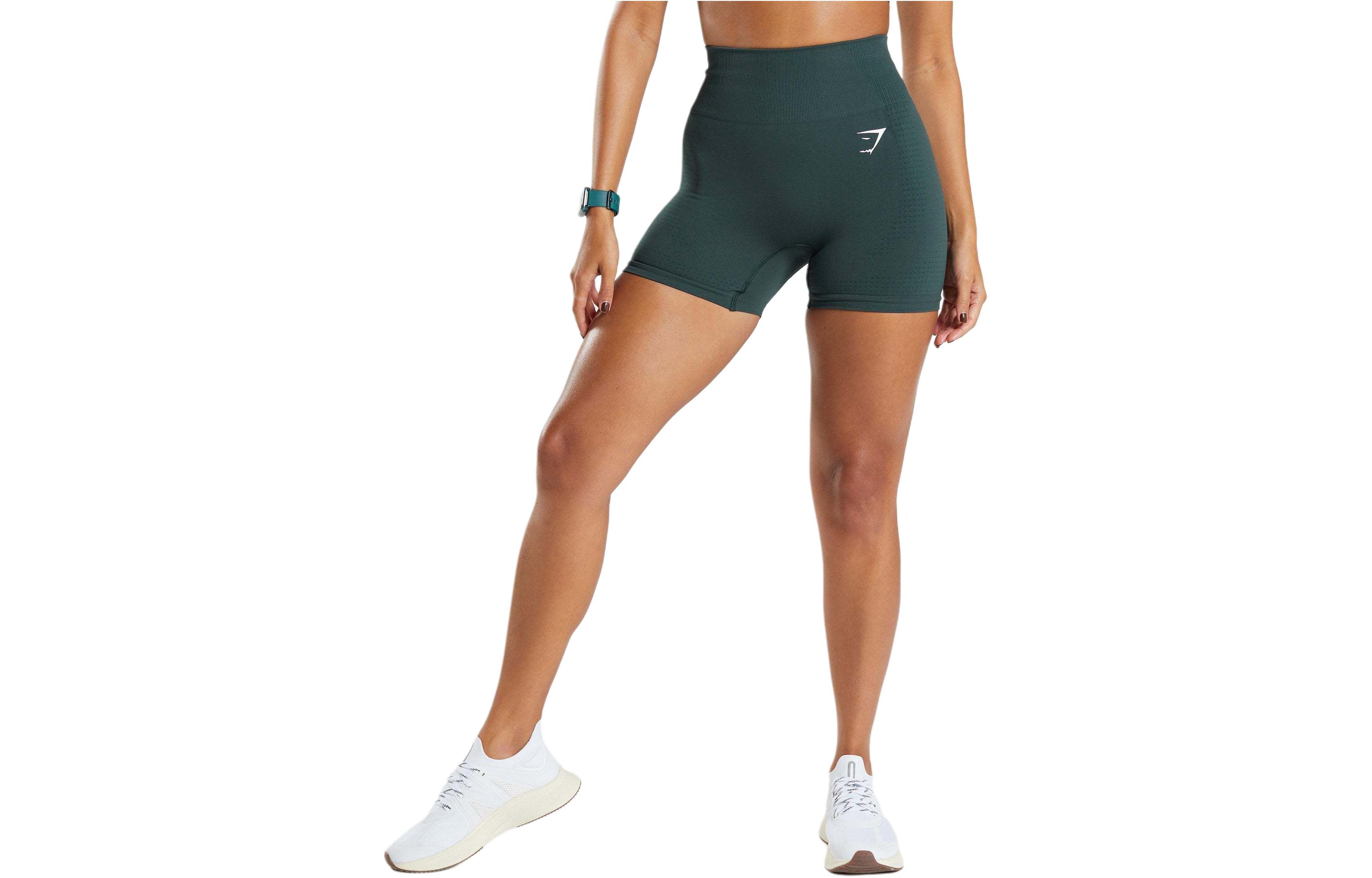 

VITAL SEAMLESS 2.0 Шорты Спортивные Шорты Женские Лесной Зеленый Глиняно-Серый Известняковый GYMSHARK, Лесной Зеленый Марлстоун