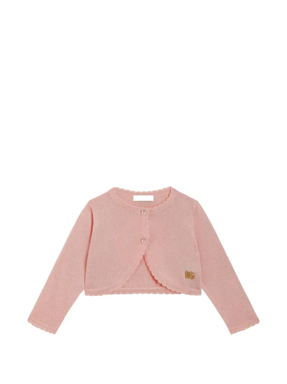 Гладкий трикотажный кардиган Dolce & Gabbana Kids, розовый