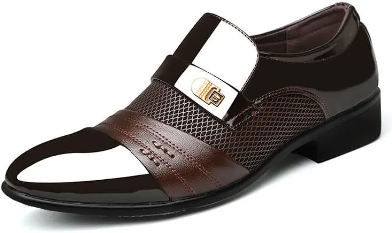 

Мужские оксфорды из лакированной кожи - стильная официальная обувь для свадьбы, вечеринки и офиса Hhhchpm