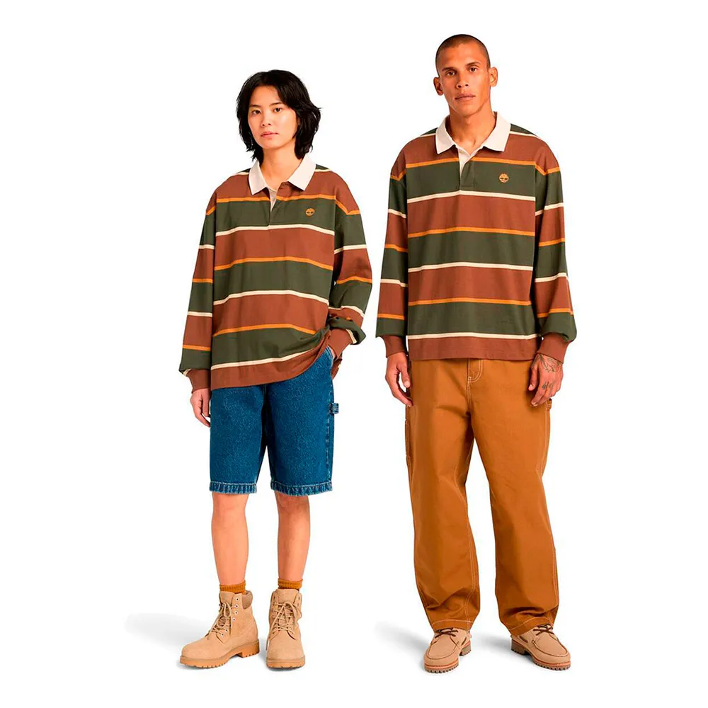 

Поло с длинным рукавом Timberland Rugby, зеленый