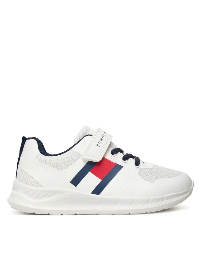 Tommy Hilfiger Кроссовки Flag Low Cut Lace-Up/Velcro T1X9-34369-1843 S White