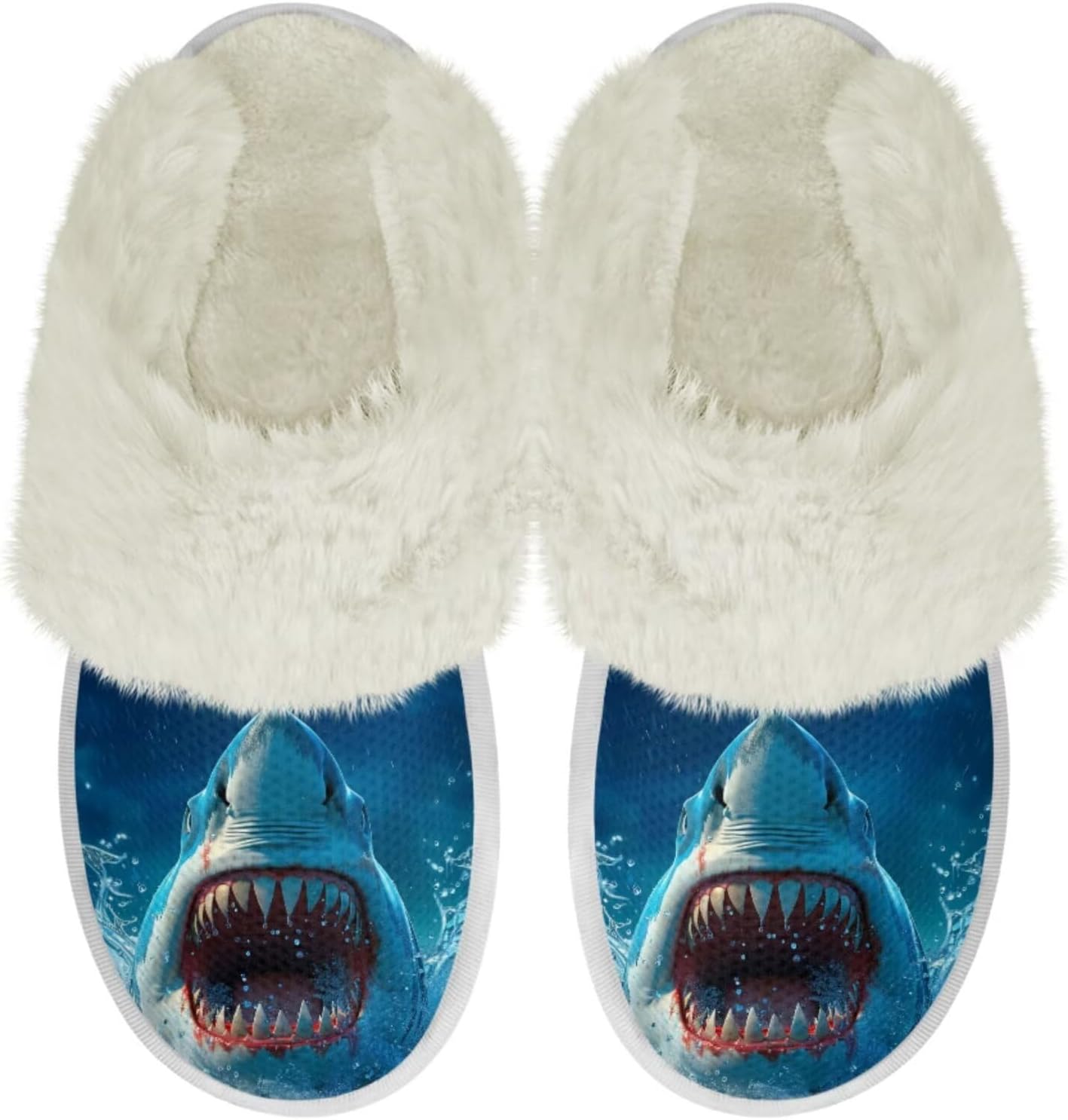 

Мужские плюшевые тапочки Pointodoor для дома и улицы, теплые и уютные, легкие мягкие тапочки без шнурков, размер 3-12, Shark