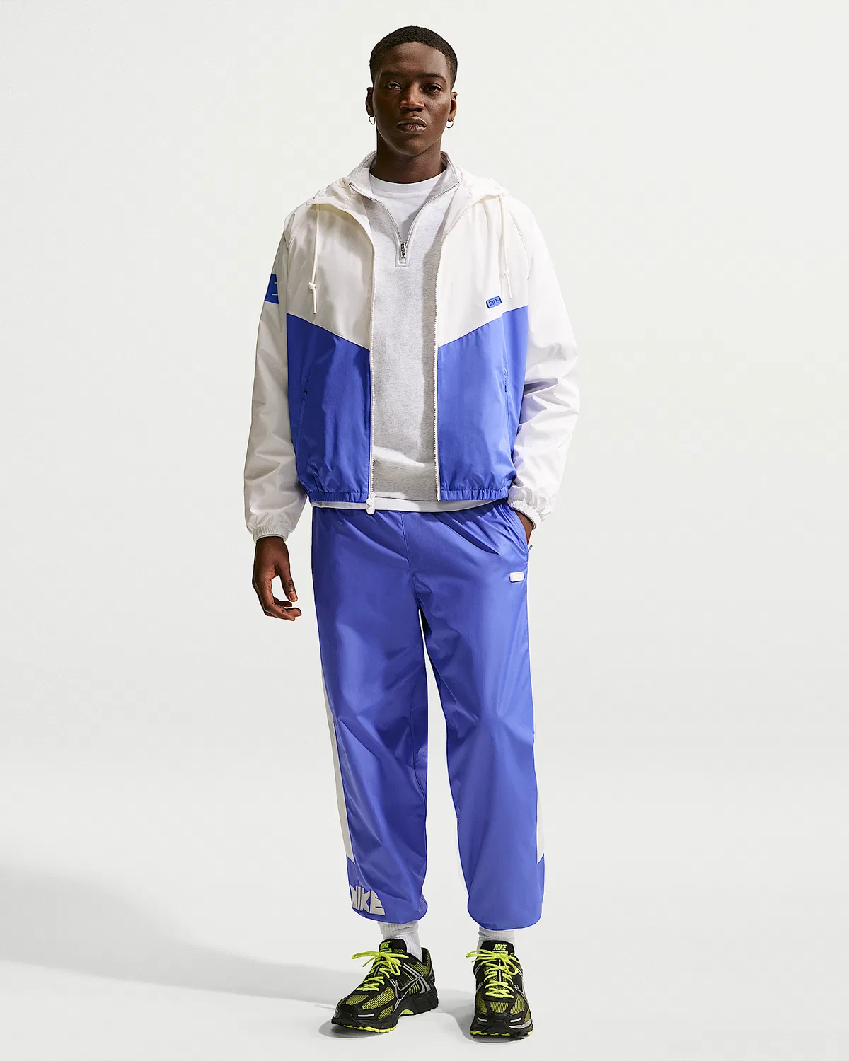 Мужские спортивные штаны Nike Windrunner с принтом, Sapphire/Sail/Sail