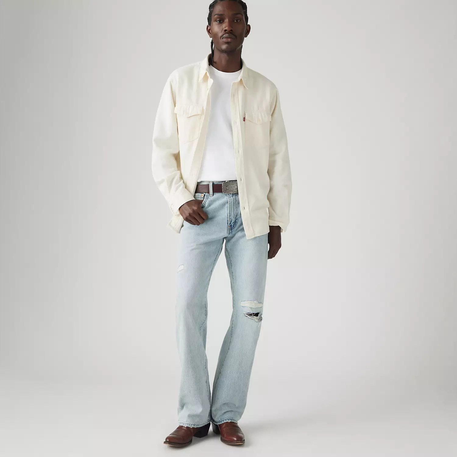 

517 Мужские джинсы Bootcut Levi's, цвет Vintage Western - Light Wash