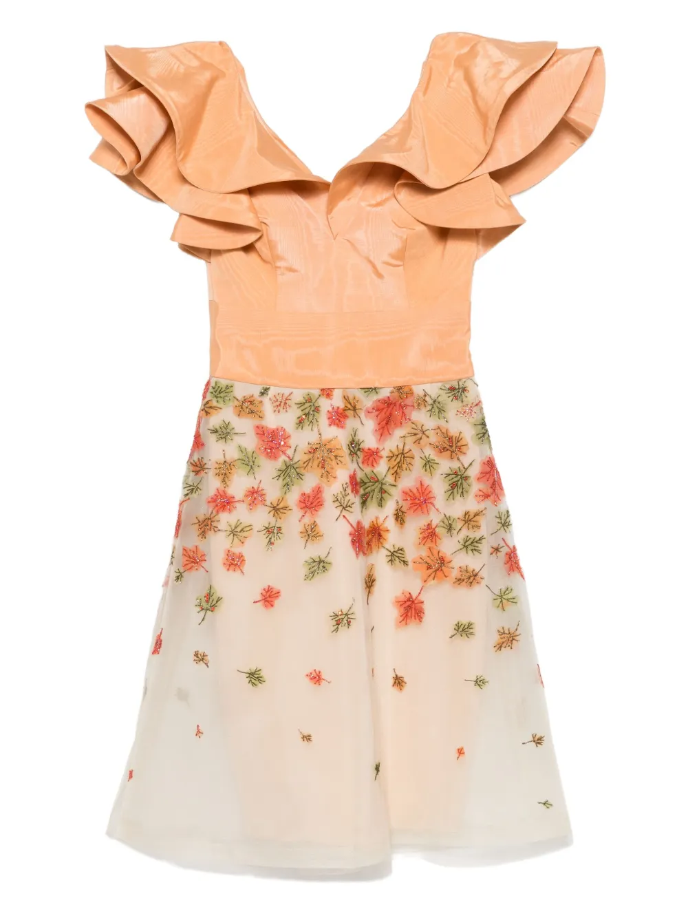 

Декорированное платье с оборками Gemy Maalouf, оранжевый