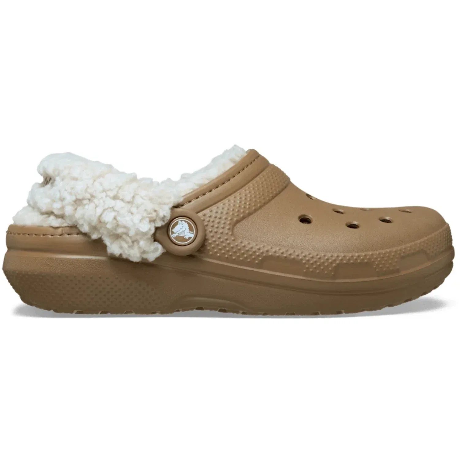 Мужские сабо Crocs Classic 211396-6UR, сепия, флисовая подкладка, удобные слипоны, JAX906, коричневый — фото 3
