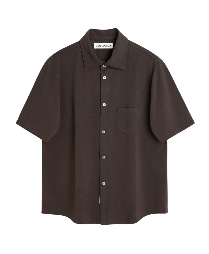 

Повседневная хлопковая рубашка Our Legacy, коричневый