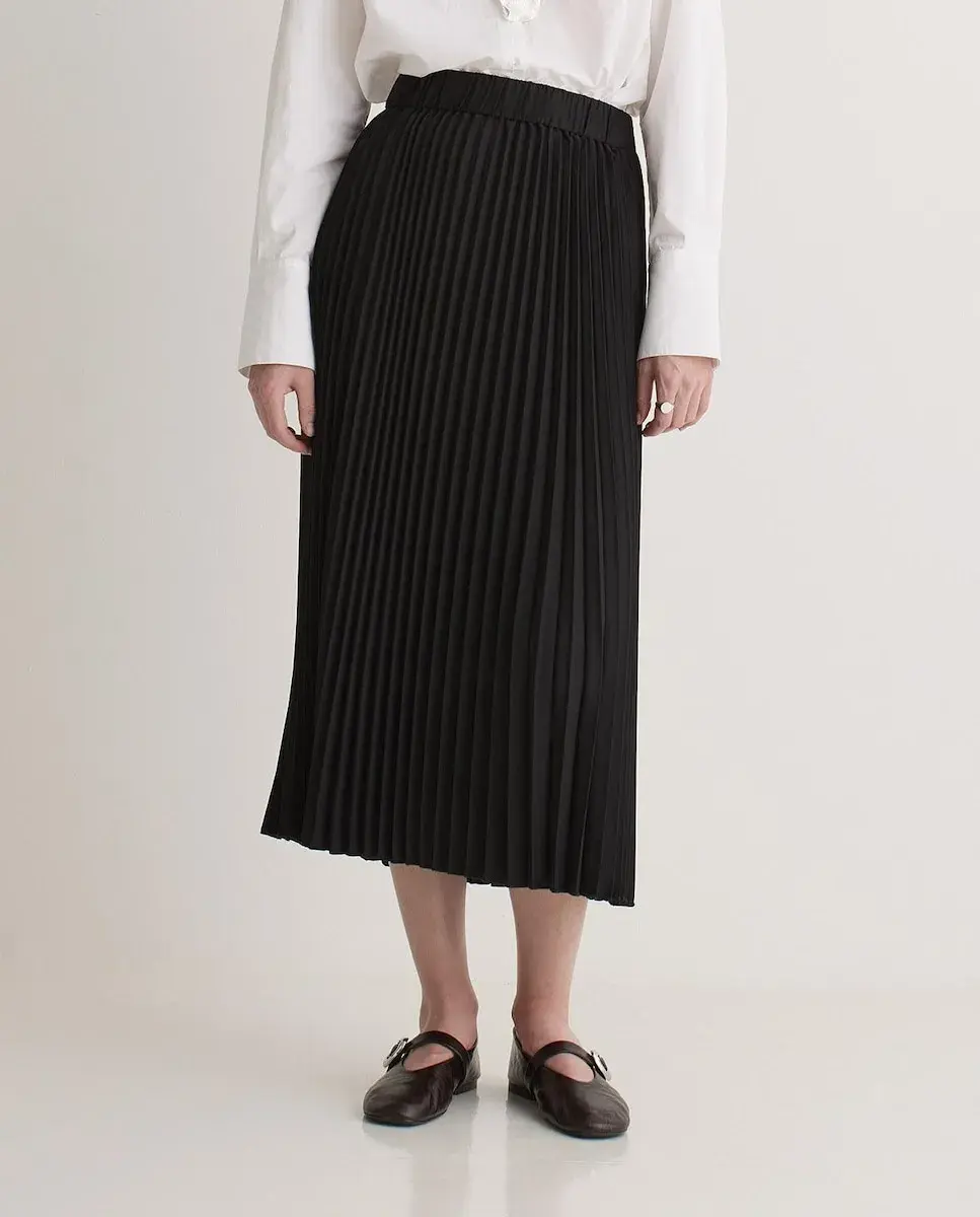 

Плиссированная юбка с эластичным поясом Yerse, черный