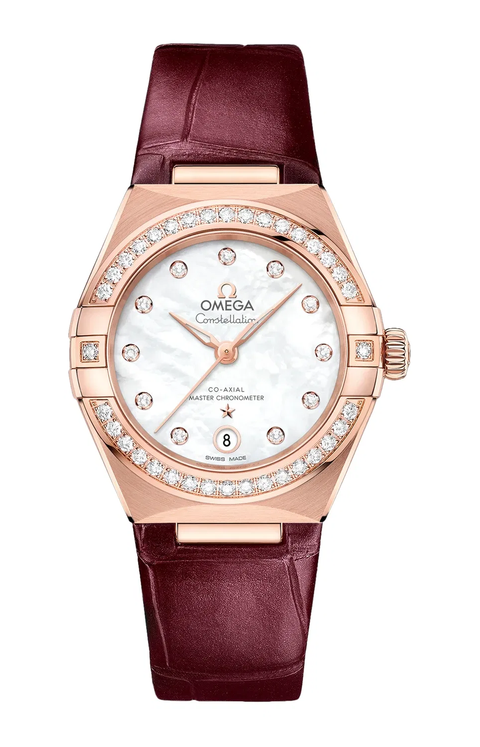 CONSTELLATION 29 ММ, ЗОЛОТО SEDNA НА КОЖЕ - 131.58.29.20.55.002 OMEGA, золотой