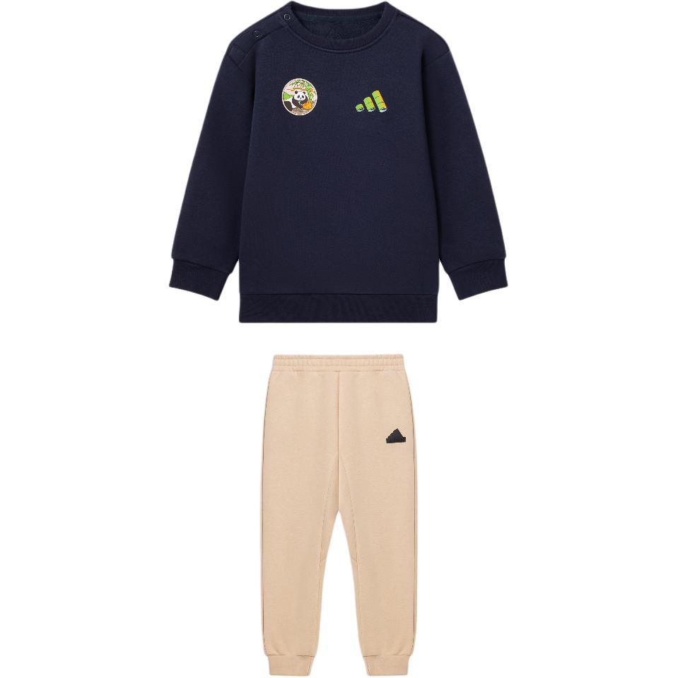 Повседневный спортивный костюм FW24 CREW Legend Ink/Magic Light Brown для малышей Adidas — фото 2