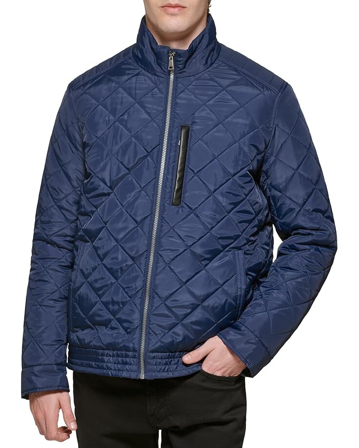 

Куртка Cole Haan Quilted Jacket With Faux Sherpa Lining, цвет Navy 1