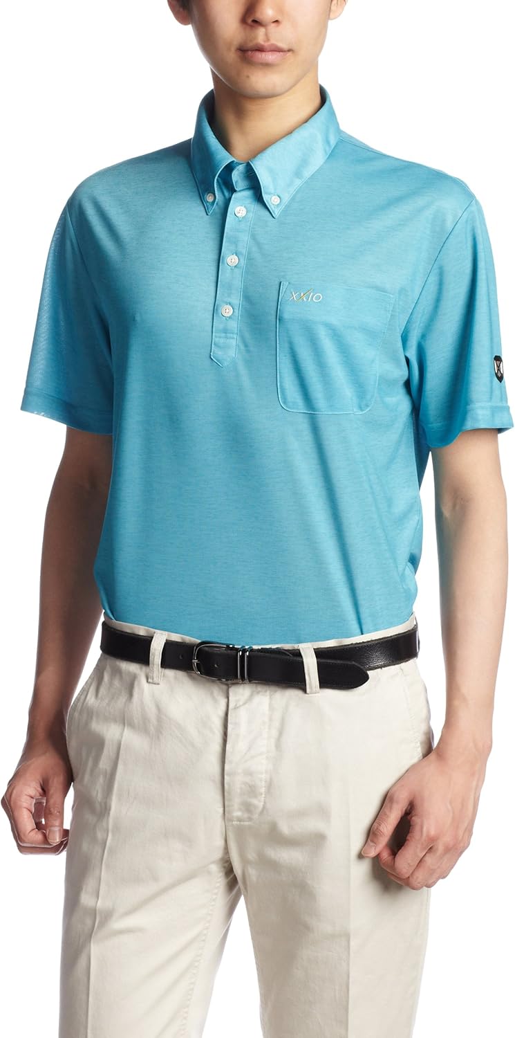 

Классическая рубашка-поло XEXCIO, впитывающая влагу, быстросохнущая, блокирующая тепло, с защитой от УФ-излучения, дезодорирующая Xxio, бирюзовый