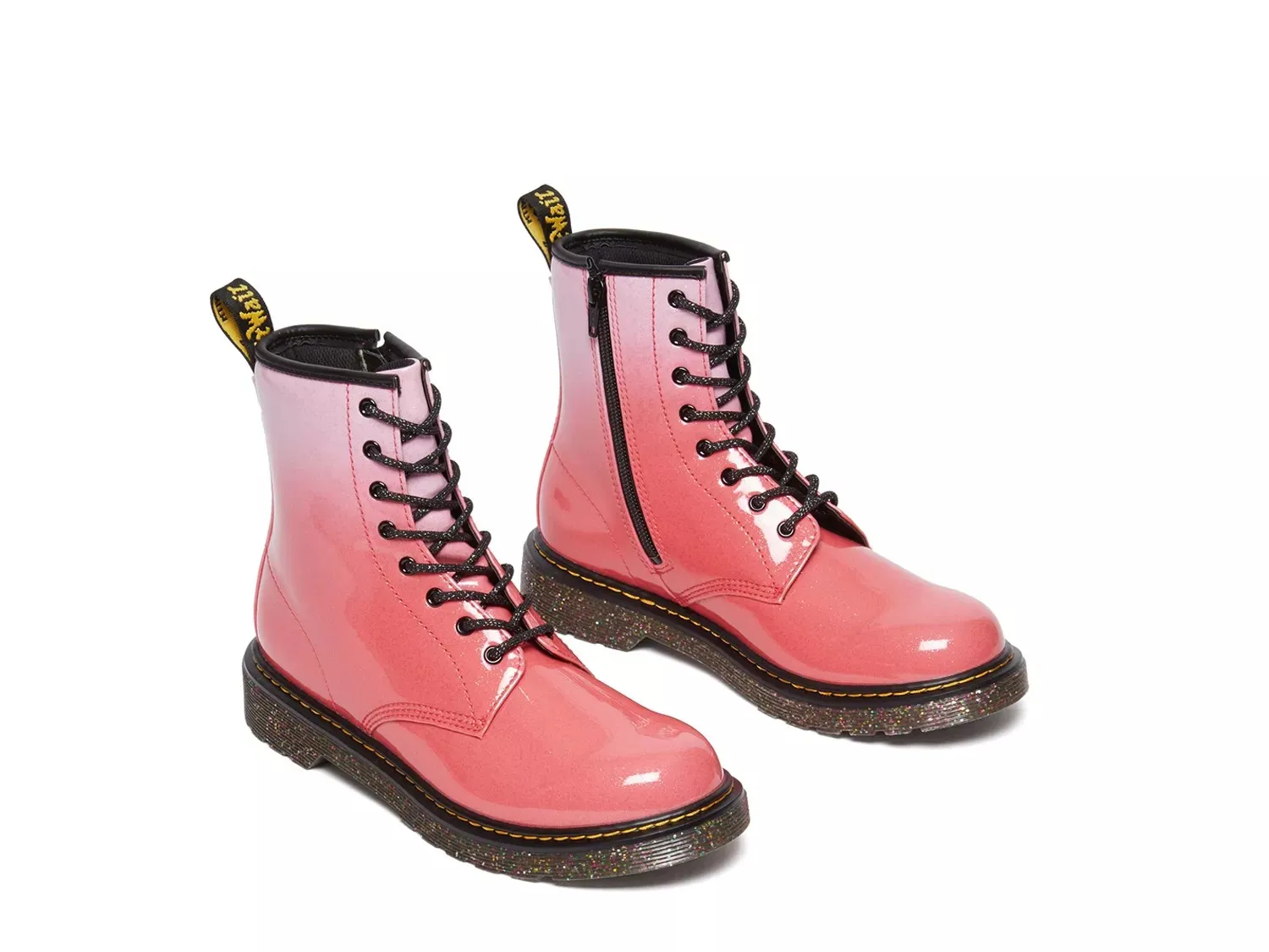 Ботинки Dr. Martens 1460 Glitter Ombre — детские, ярко-розовые — фото 2