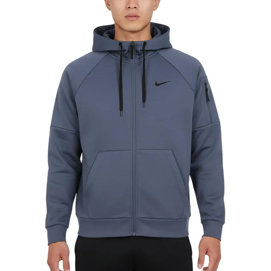 Nike Свитшот мужской серо-голубой с капюшоном