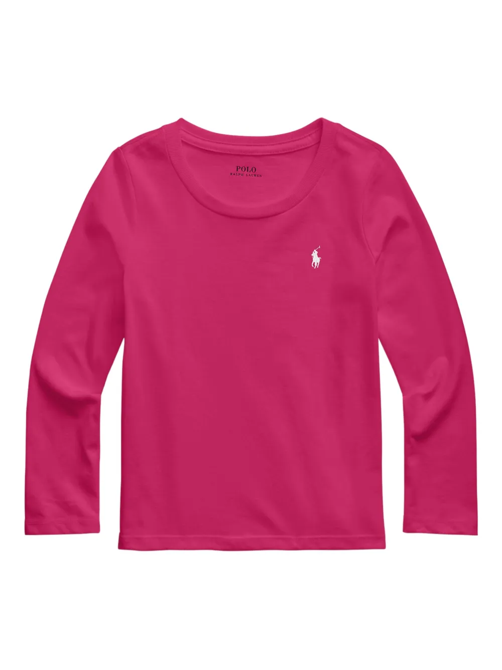 

Футболка с U-образным вырезом и длинными рукавами POLO RALPH LAUREN KIDS, розовый