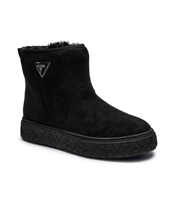 Полусапоги женские Guess замшевые зимние, черный