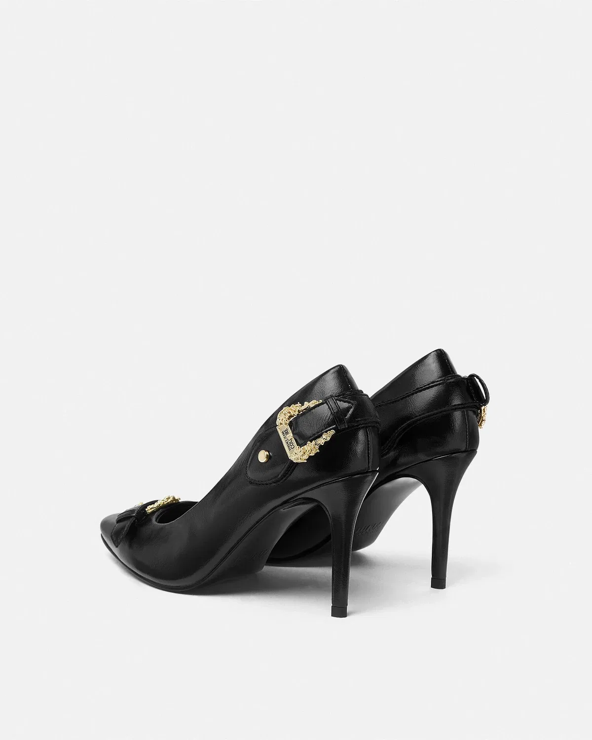 Туфли-лодочки Scarlett с барочной пряжкой VERSACE, черный — фото 3