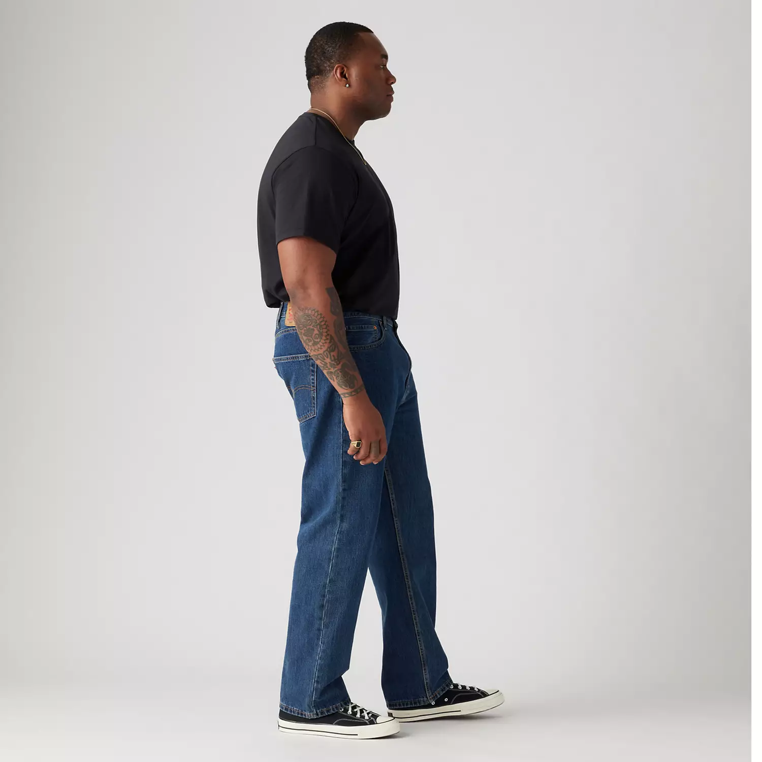 Мужские джинсы стандартного кроя 505 (большие и высокие) Levi's, цвет Dark Stonewash - Non Stretch — фото 4