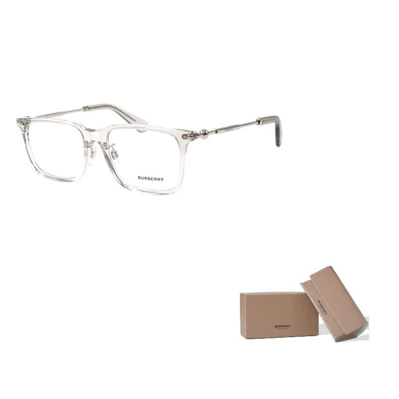 

Burberry Квадратная оправа для очков мужская прозрачная серая, Transparent Gray
