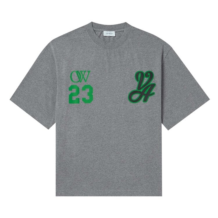 Футболка Off-White 23 Varsity Skate Short-Sleeve 'Melange Grey', серый — фото 2