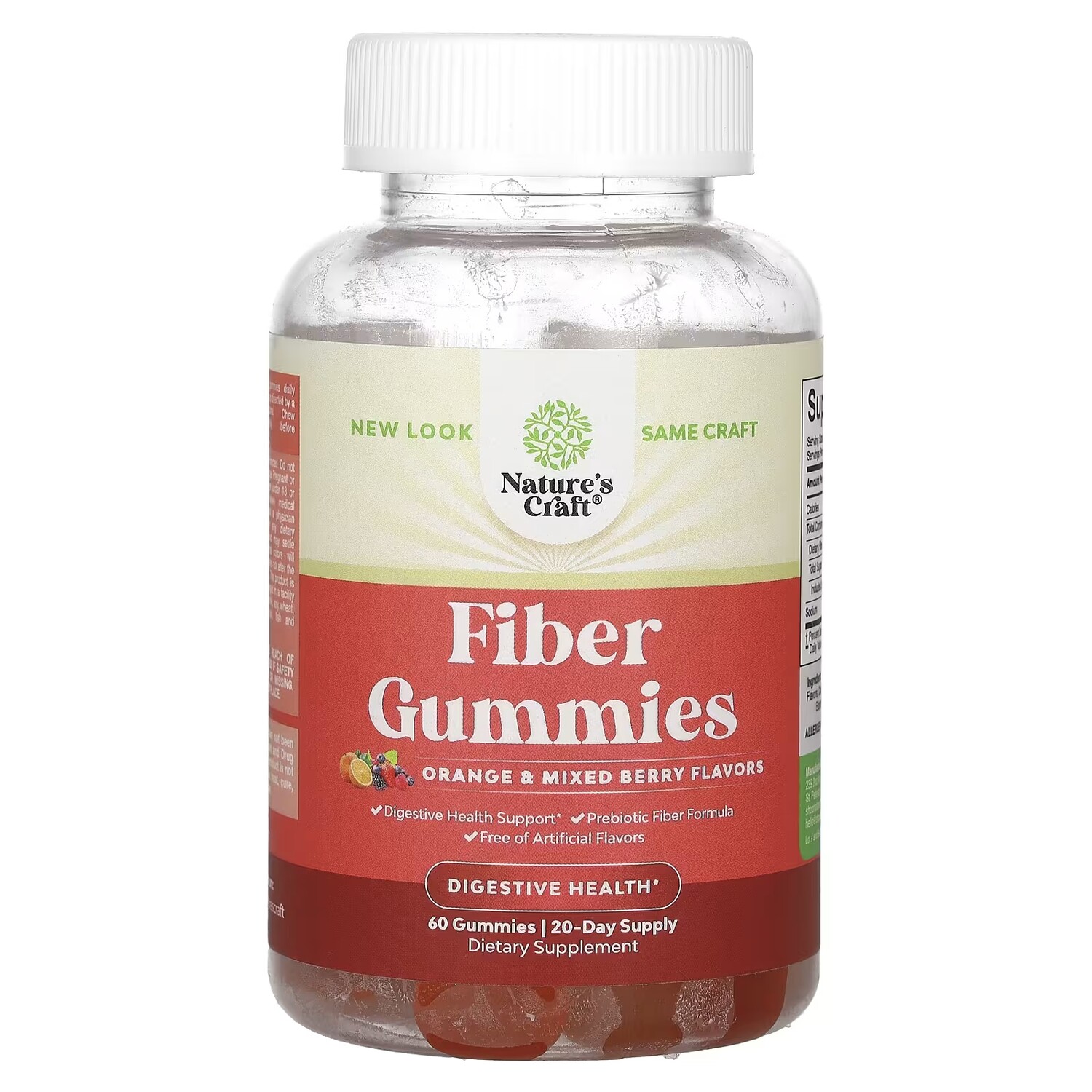 

Добавка Nature's Craft Fiber Gummies апельсин и ягодная смесь 60 жевательных конфет