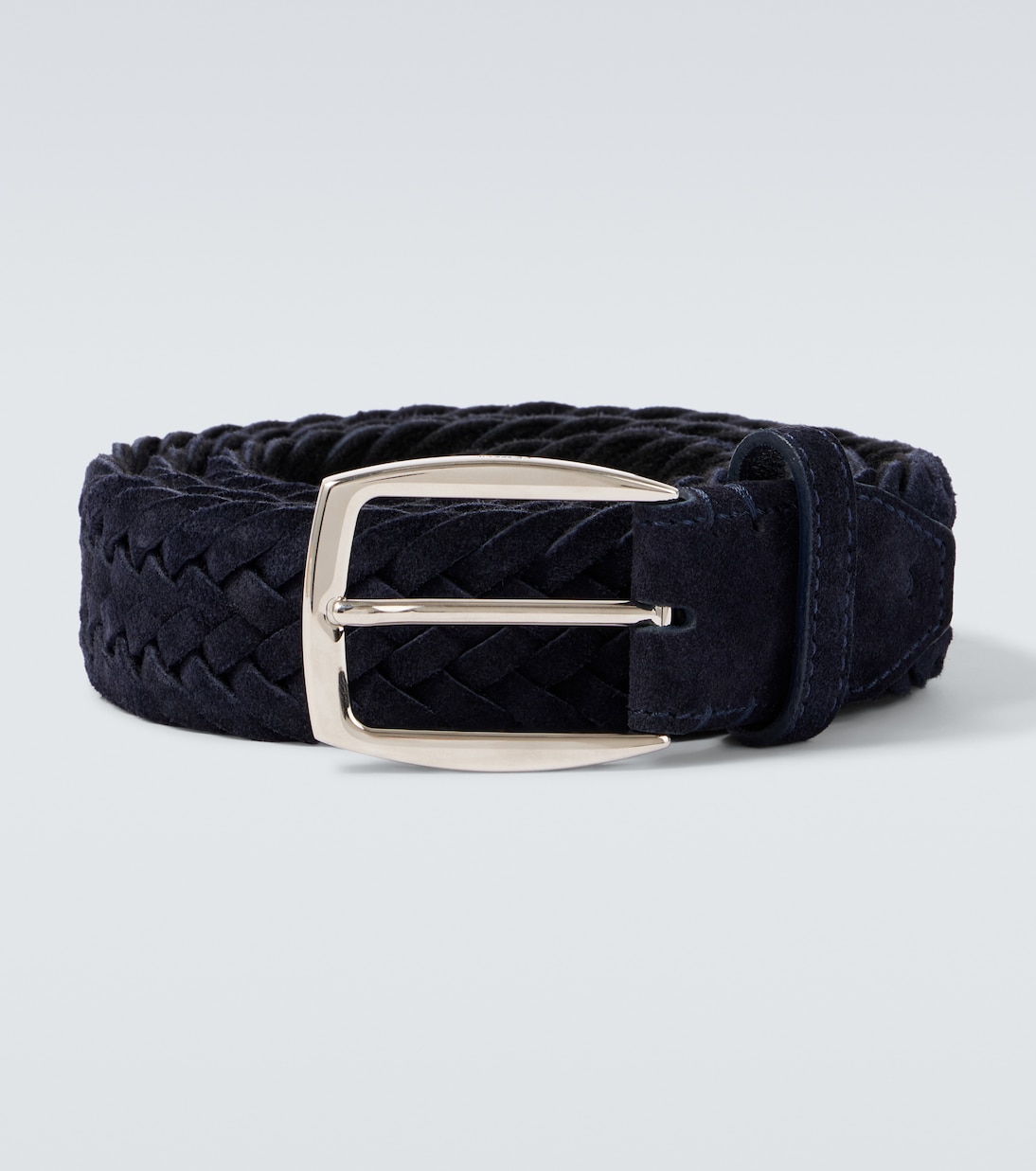

Плетёный пояс из замши Brioni, Midnight Blue
