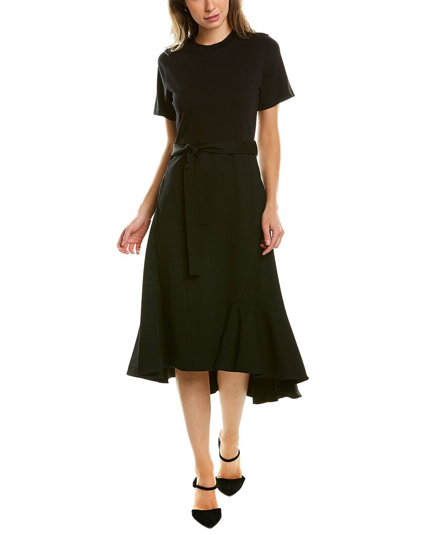 

3.1 Шерстяное платье-миди с поясом Phillip Lim 3.1 Phillip Lim, черный