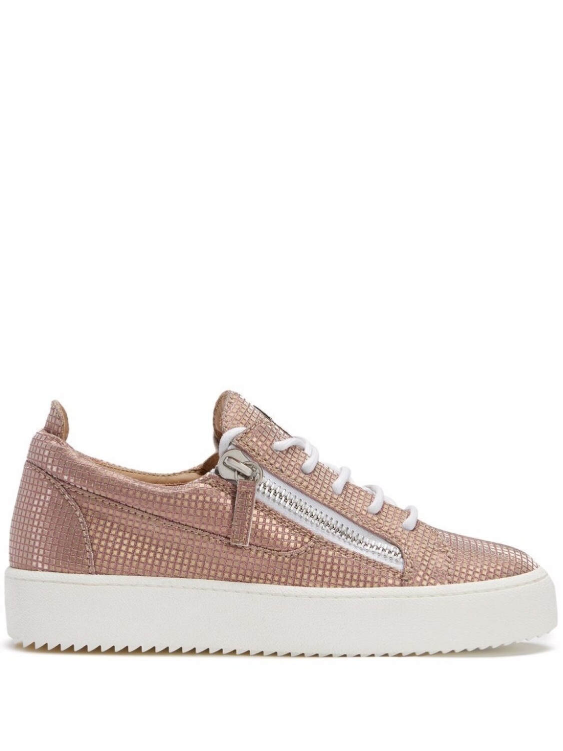 Giuseppe Zanotti кеды Gail с эффектом металлик, розовый