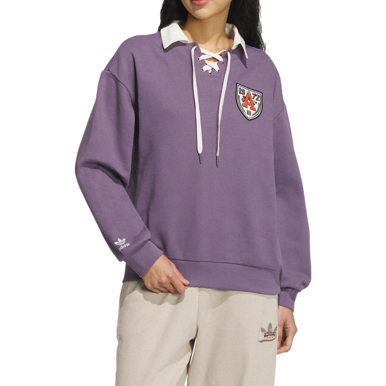 Свитшот Women's Violet Adidas Originals, темно-серый — фото 4