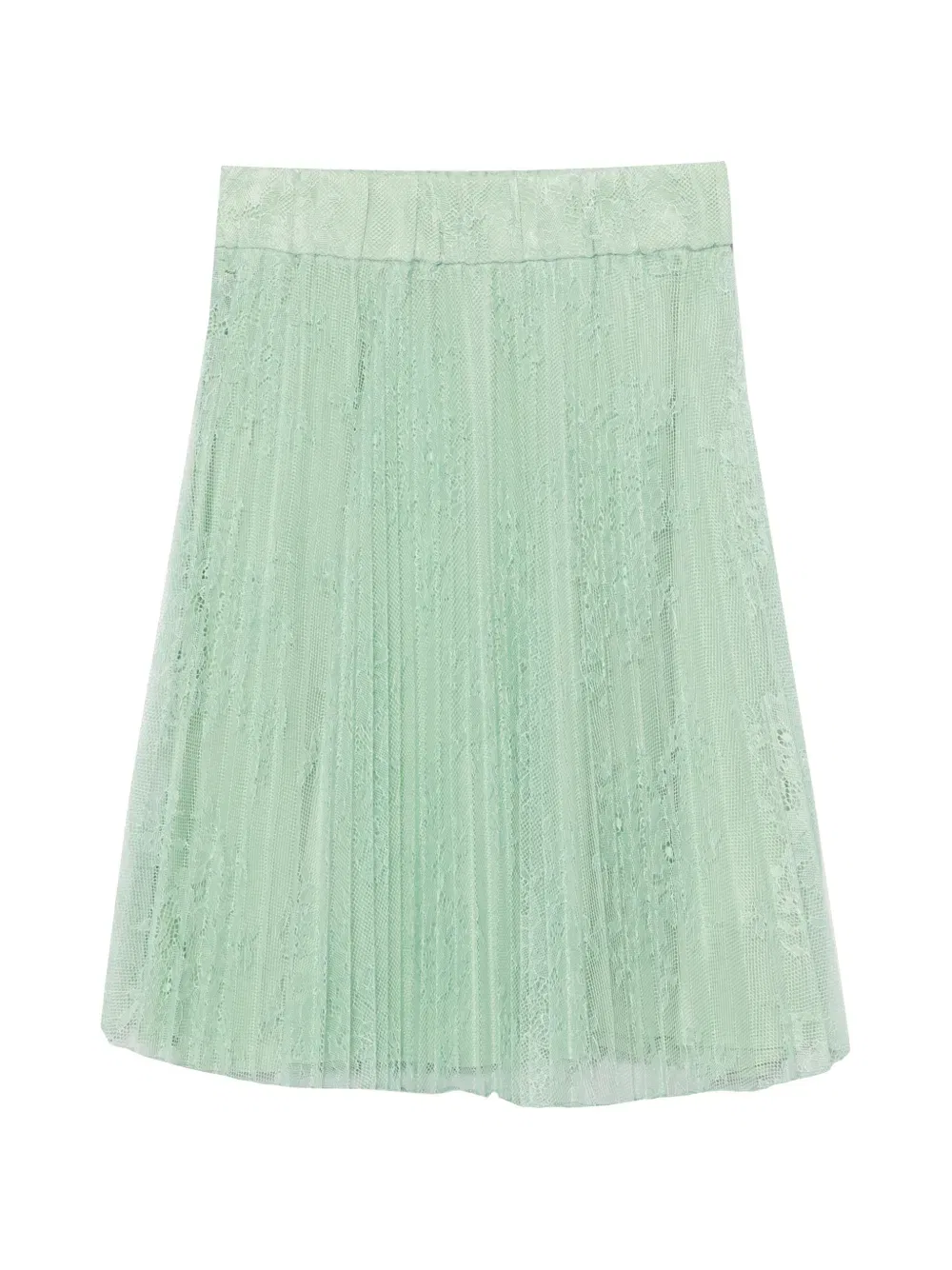 Плиссированная юбка Alberta Ferretti Kids, зеленый