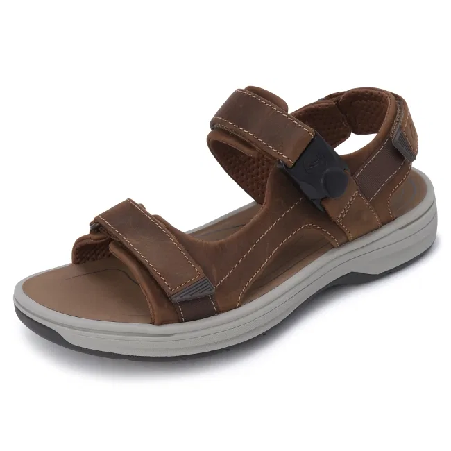 Мужские повседневные спортивные сандалии Clarks с магнитной пряжкой коричневые
