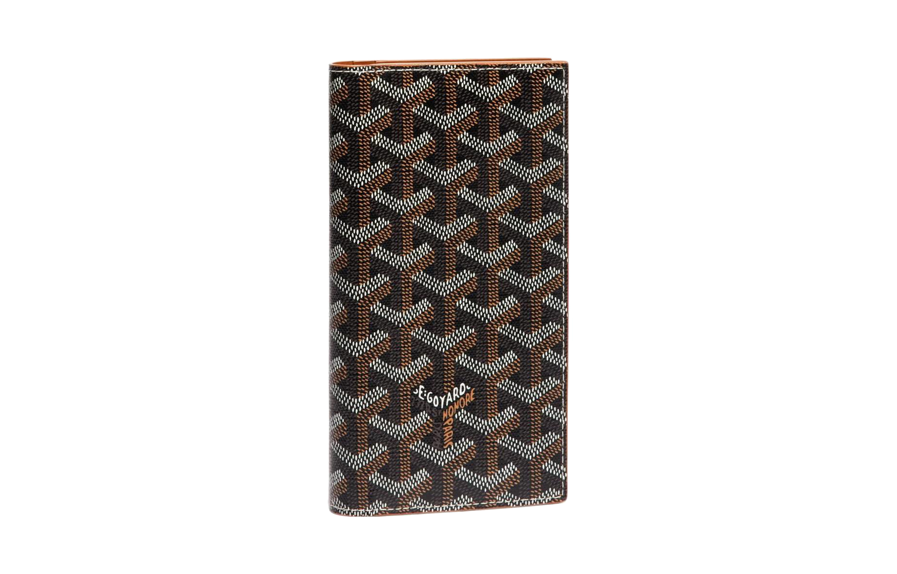 

GOYARD Кошелек унисекс из холста и кожи SAINT ROCH с изображением собачьих зубов, коричневый
