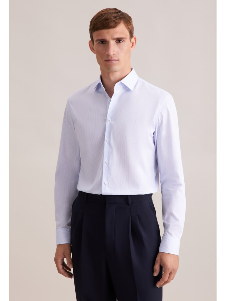 

Деловая рубашка X-Slim светло-синего цвета Seidensticker