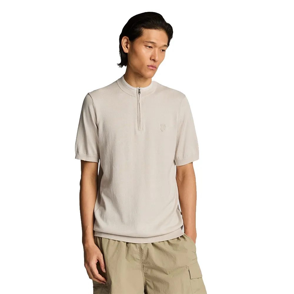 

Свитер Lyle & Scott Tipped short sleeve, бежевый