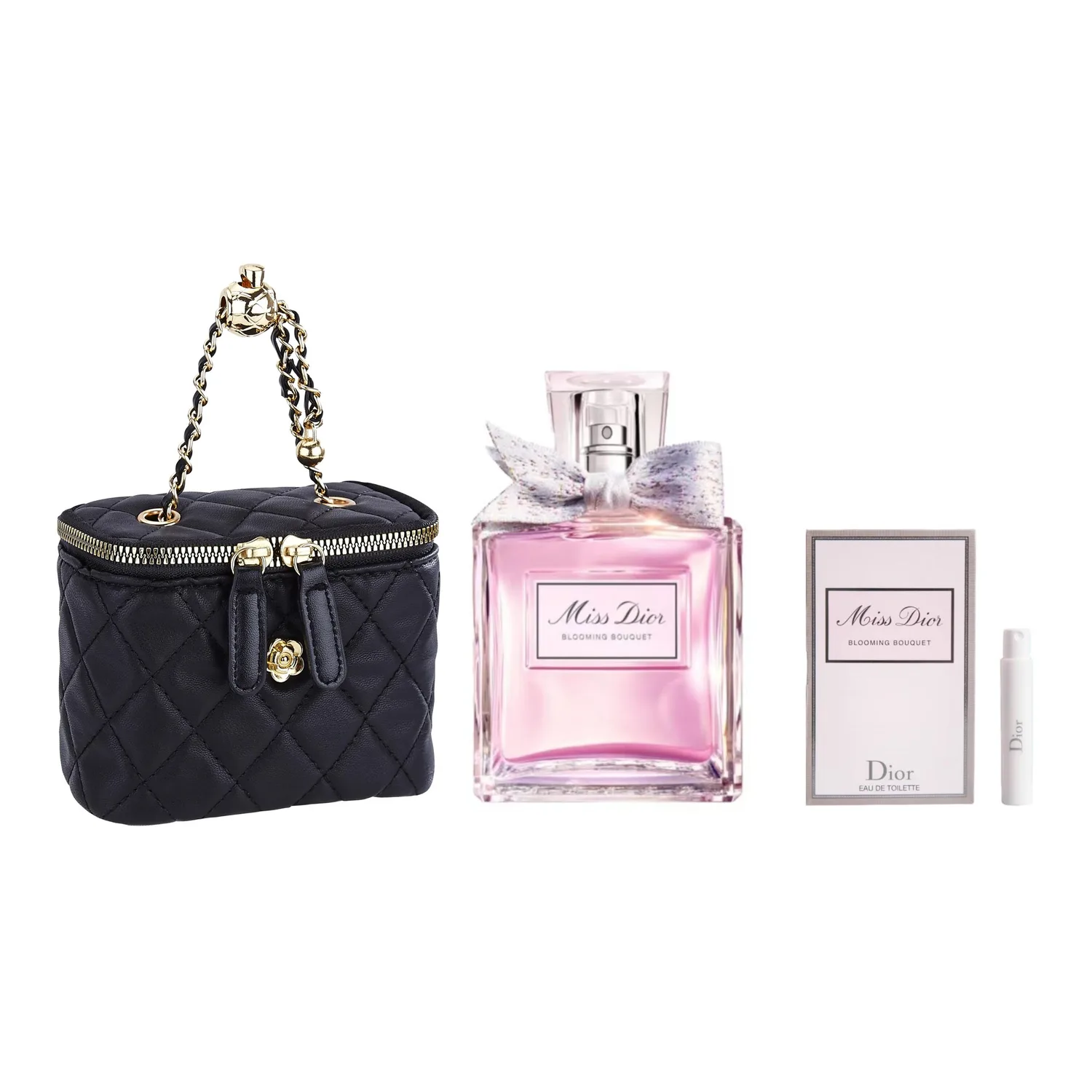 DIOR Набор духов Floral Sweetheart, туалетная вода с цветочным ароматом лимон, роза, пион, белый мускус 30 мл/50 мл/100 мл, Dior Floral Sweetheart Eau De Toilette 100ML+Floral Sweetheart Experience Pack+Mini Shoulder Bag — фото 4