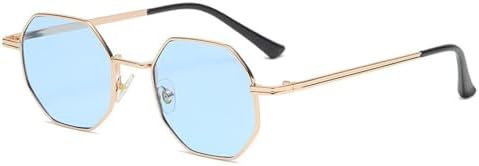 

Модные многоугольные металлические солнцезащитные очки 2024 года в стиле ретро для женщин, классический тренд, очки для вождения и путешествий, защита от ультрафиолета UV400 MTZJH, A5